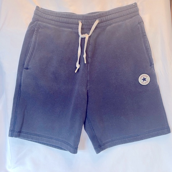 CONVERSE Gently Worn Men’s Fleece Sports Shorts Navy Blue - Size Small - Picture 1 of 10